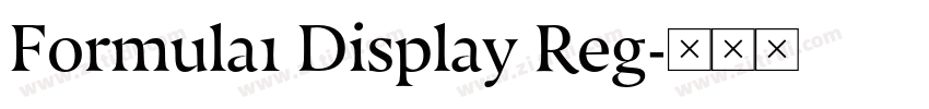 Formula1 Display Reg字体转换 Formula1 Display Reg字体转换